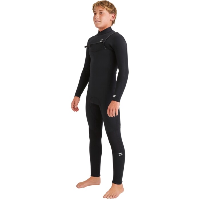 2024 Billabong Junior Foil 4/3mm Brustreiverschluss Neoprenanzug ABBW100155 - Black